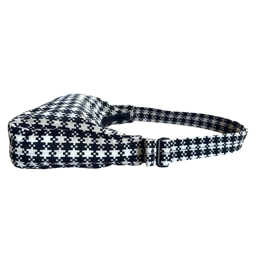 BAGGU Mini Nylon Shoulder Bag Pixel Gingham Black & White - Picture 5 of 7